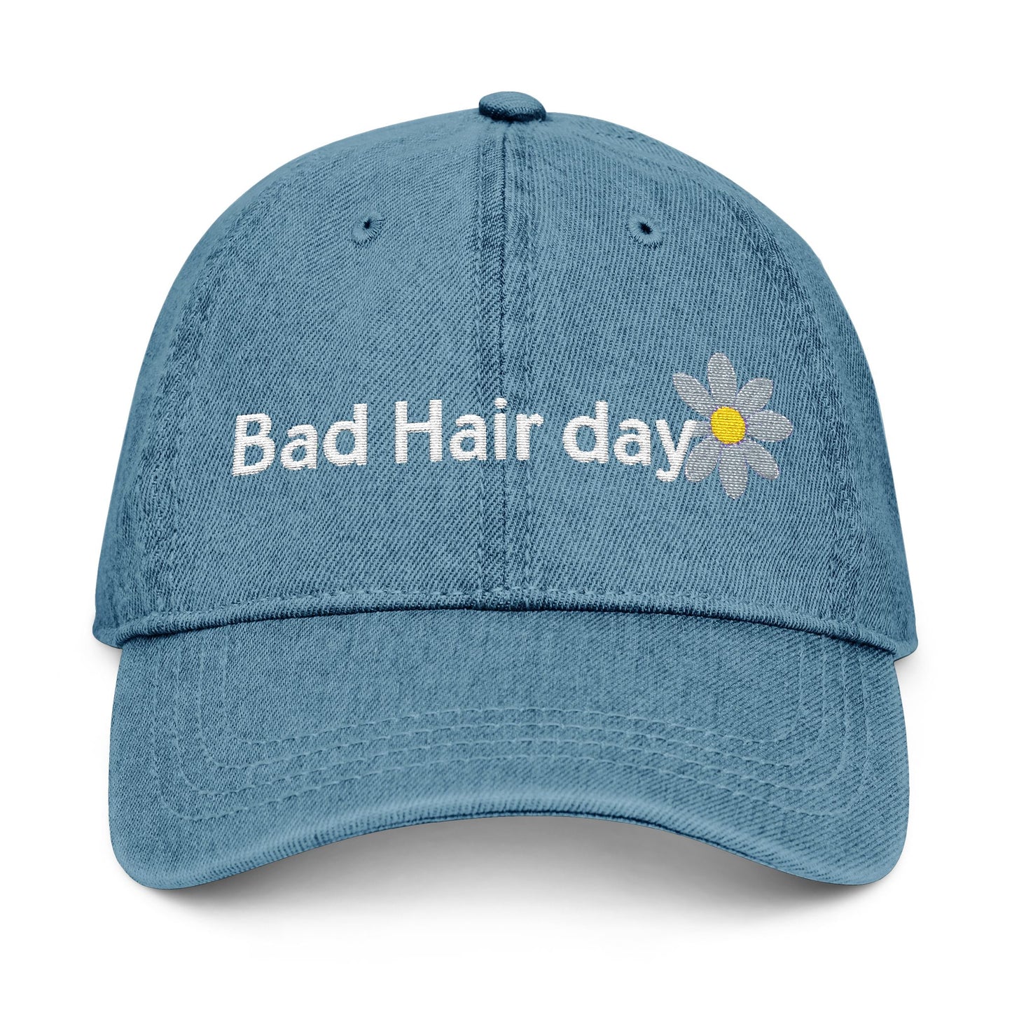 Bad Hair Day Denim Hat | Stylish Embroidered Cap for Casual Outings, Gift for Friends, Summer Accessory, Everyday Wear, Trendy Fashion