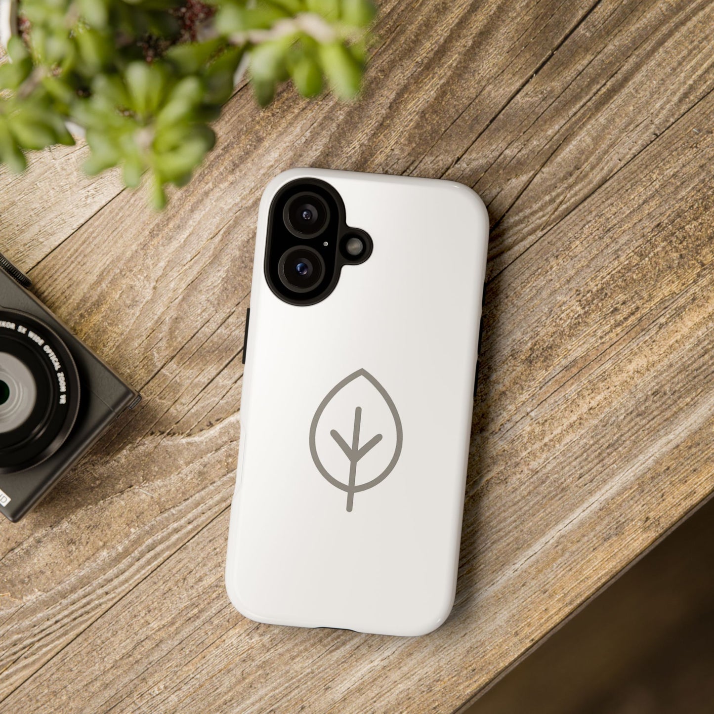 Eco-Friendly Tough Phone Case, Nature Design, Green Leaf, Unique Gift for Phone Lovers, Plant Lover Accessories