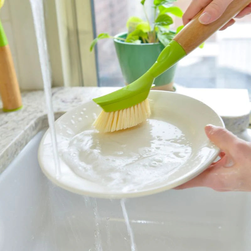 Full Circle Suds Up Soap‑Dispensing Dish Brush – Green