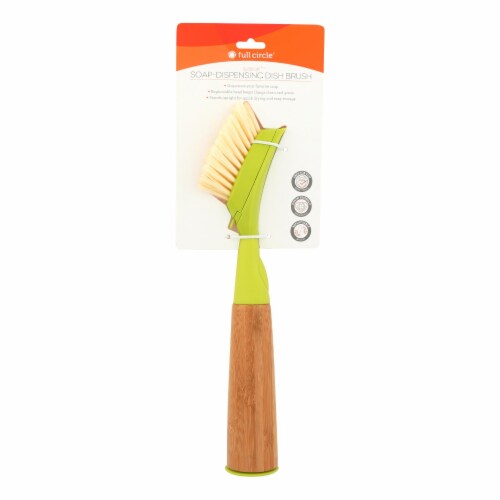 Full Circle Suds Up Soap‑Dispensing Dish Brush – Green