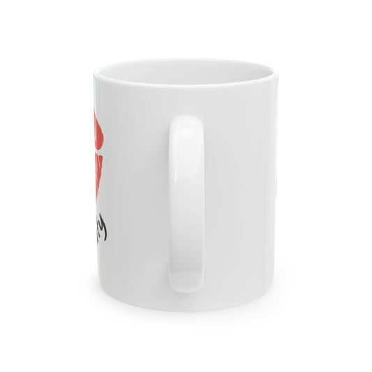 Romantic Kiss Ceramic Mug - Perfect for Valentine's Day, Gifts for Her, Coffee Lovers, Customizable, Home Decor