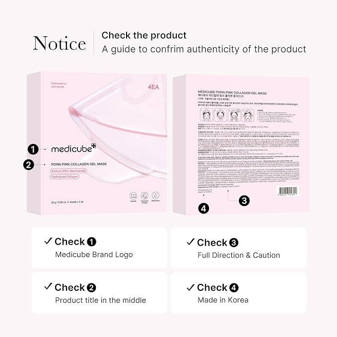 Medicube Salmon DNA PDRN pink collagen jelly gel mask x 4