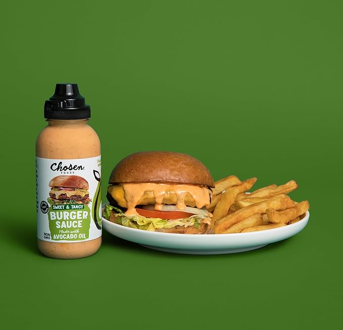 Chosen Foods Burger Sauce, for Hamburgers, Sandwiches, Nuggets, Wings, Fries, and More 9 floz