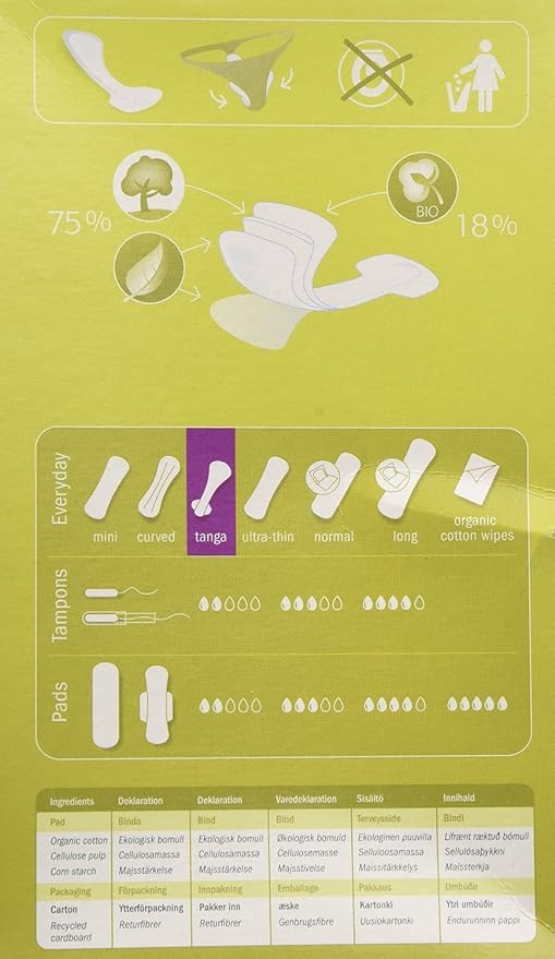 NATRACARE PANTY LINER,TANGA, 30 CT