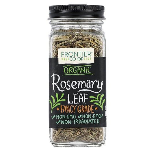 Frontier Co-op Organic Whole Rosemary Leaf, 0.85 Ounce Bottle, Pungent, Herbaceous, Fresh Earthy Taste & Aroma, Kosher