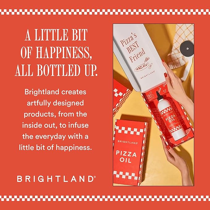 Brightland Pizza Oil with Extra Virgin Infused Olive Oil - Herbaceous Oil for Dipping & Dressing - Premium Jalapeño & Herb Flavor Cold-Pressed Oil - Vegan, Plant-Based & Gluten Free, 12 Fl Oz