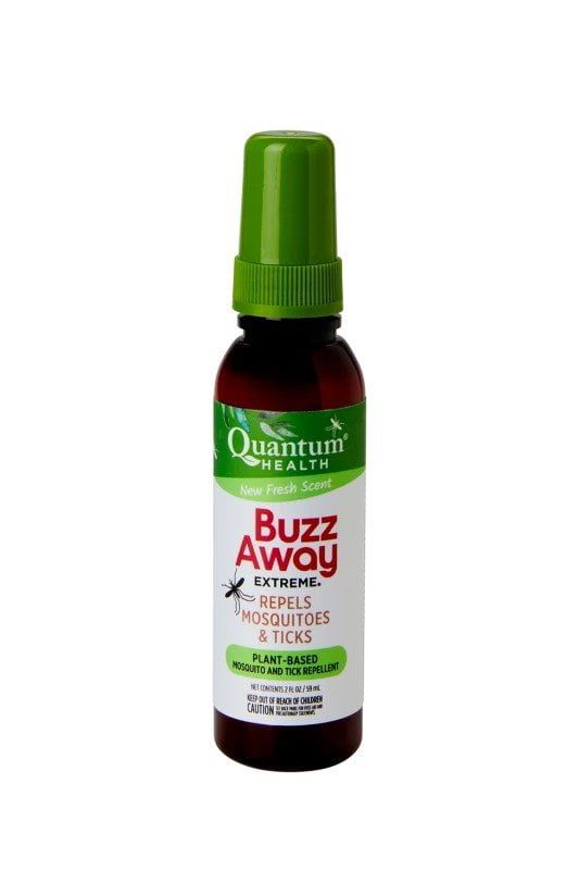 Quantum Health Buzz Away Extreme Insect Repellent|DEET Free Spray|Repels Mosquitos and Ticks|Formulated with Powerful Combo of Essential Oils|Safe for Kids|2 Ounce