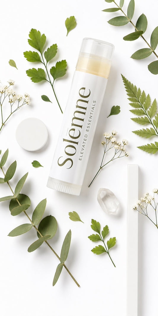SOLĒMNE Lip Balm with Olive Oil, Beeswax, Calendula and Vitamin E